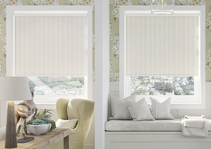 Zig Zag Stripe, Green Seaglass - Twist&Fit Roller Blind - Image 3